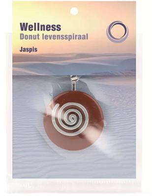 Rode Jaspis Edelsteen Donut Levensspiraal met Donuthanger