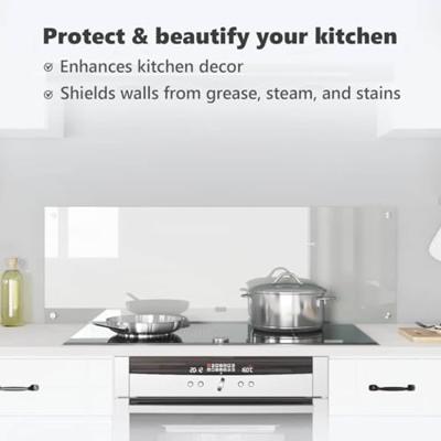 VidaXL Keuken spatscherm doorzichtig 120 x 40 cm gehard glas