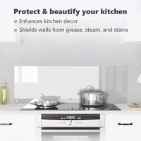 VidaXL Keuken spatscherm doorzichtig 120 x 40 cm gehard glas - thumbnail