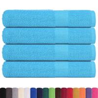 Handdoeken 4 st 360 g/m 100x200 cm 100% katoen turquoise - thumbnail