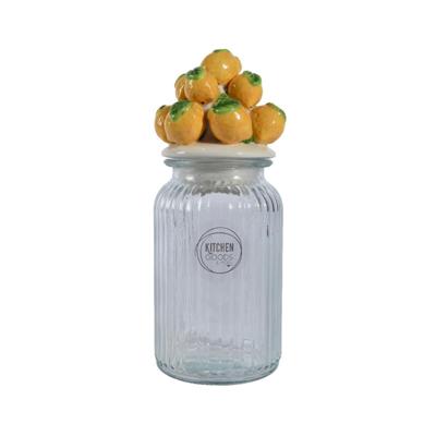 Decoris Voorraadpot citroen h27cm glas/aardewerk Decoris Voorraadpot citroen h27cm glas/aardewerk