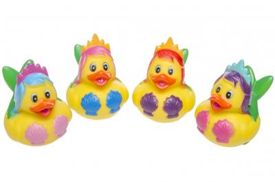 LG-Imports badeendjes zeemeerminnen 7 cm geel 4 stuks