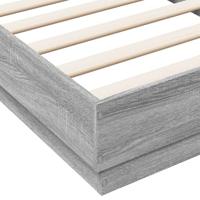 Bedframe bewerkt hout grijs sonoma eikenkleurig 75x190 cm - thumbnail