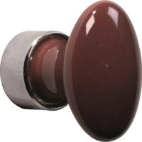 Meubelkn.pors.Ovaal 33mm MGN/Bordeaux - thumbnail