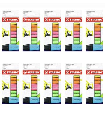 Markeerstift stabilo boss mini assorti | 10 stuks