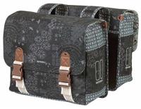 BASIL Dubbele fietstas bohème carry all - 35 liter - zwart - thumbnail