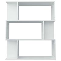 Boekenkast/kamerscherm 80x24x96 cm bewerkt hout wit - thumbnail