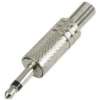 TRU COMPONENTS 1572331 Jackplug 3,5 mm Stekker, recht Aantal polen: 2 Mono Zilver 1 stuk(s) - thumbnail