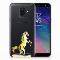Samsung Galaxy A6 (2018) Telefoonhoesje met Naam Horse Color - thumbnail