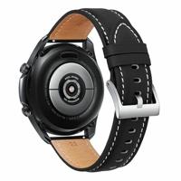 Premium Leather bandje - Zwart - Garmin Vivoactive 6 / Vivoactive 5 / Vivoactive 3 - thumbnail