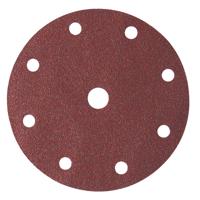 Promat/Tecwerk Schuurpad met klitbevestiging | GLS 1 150 mm korreling 40 | voor hout / metaal korund | Gatenaantal 8 + 1 - 4000842191 - thumbnail