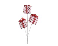 Cadeautjes op stok foam 63 cm rood / wit - thumbnail