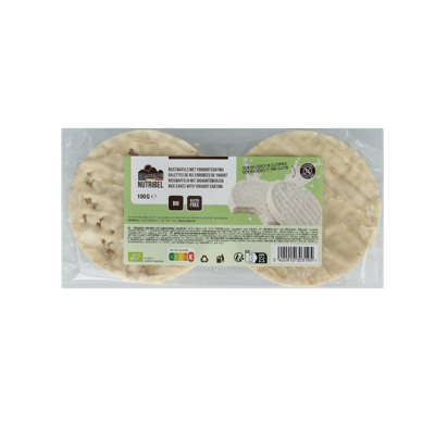 Nutribel Reiswaffeln mit Joghurt-Überzug Bio 100 Gramm