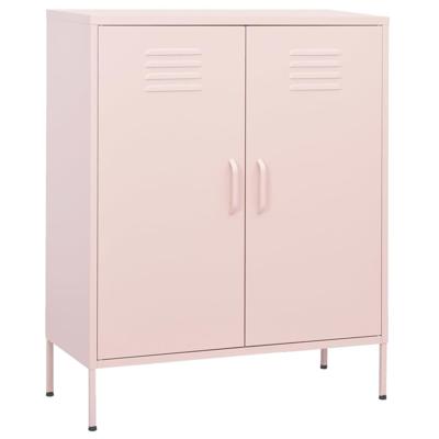 Opbergkast 80x35x101,5 cm staal roze