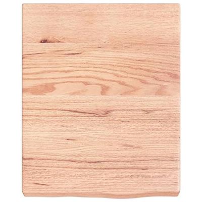VidaXL Wastafelblad 40x50x(2-6) cm behandeld massief hout lichtbruin