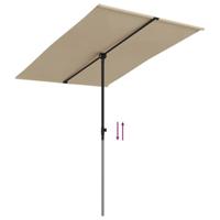 VidaXL Parasol met aluminium paal 2x1,5 m taupe - thumbnail
