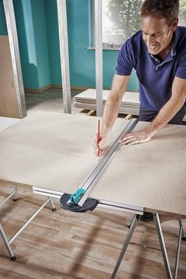 Wolfcraft T-rail | Met parallelsnijder | 1 stuk - 4008000
