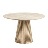 Kave Home Ronde Eettafel 'Jeanette' Teakhout, 120cm, kleur Naturel - thumbnail