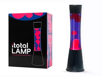 Itotal Lavalamp zwart/paars/roze, 40cm