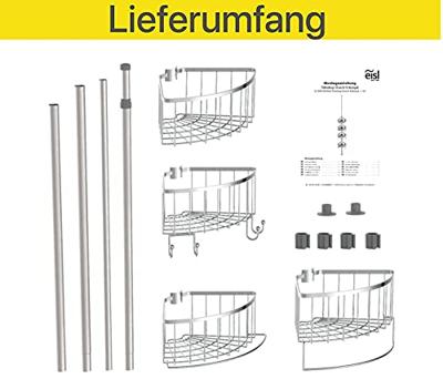 EISL hoekdoucherek telescopisch chroomkleurig