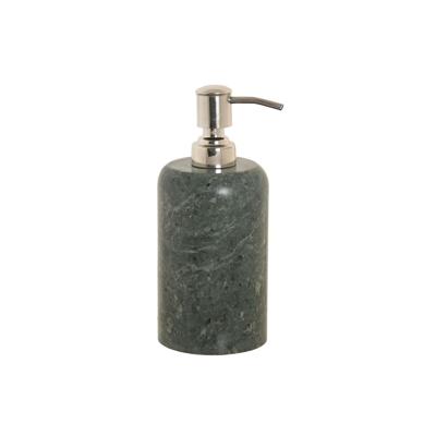 Zeepdispenser Home ESPRIT Groen Zilverkleurig Roestvrij staal Marmer Modern 7,5 x 7,5 x 18 cm