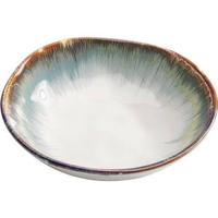 Kare Bord Diep Organic White|Blue Ø20 cm - thumbnail