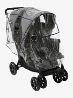 Integrale regenhoes van vertbaudet voor dubbele kinderwagen transparant - thumbnail