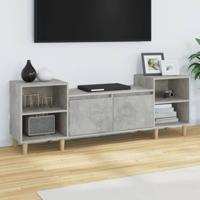 Tv-meubel 160x35x55 cm bewerkt hout betongrijs - thumbnail
