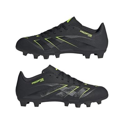 adidas Predator Club Gras / Kunstgras Voetbalschoenen (MG) Zwart Donkergrijs Neongeel - thumbnail