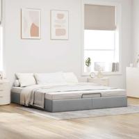 Bedframe zonder matras 160x200 cm stof lichtgrijs - thumbnail