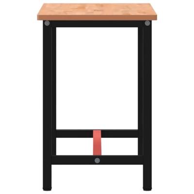 Werkbank 115x55x81,5 cm massief beukenhout en metaal