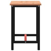 Werkbank 115x55x81,5 cm massief beukenhout en metaal - thumbnail