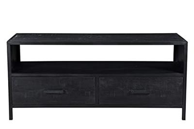 Livingfurn TV-meubel 'Kala' 120cm Mangohout, kleur zwart - thumbnail