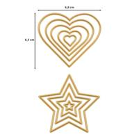 Vaessen Creative • mini snij- en embossingmallen trapeze banners & labels 14st. - thumbnail