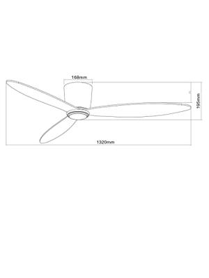 Beacon Houten plafondventilatorAirfusion Radar Ø 132cm - 212883