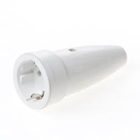 Contrastekker wit rubber 220v - thumbnail