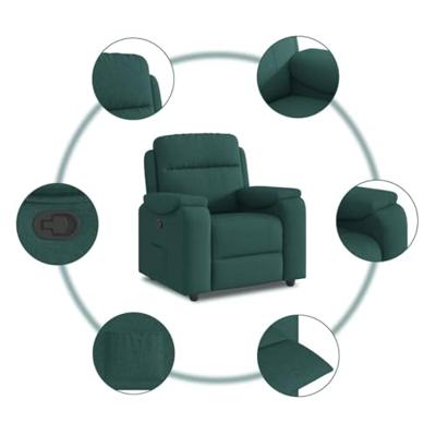 Fauteuil verstelbaar stof donkergroen
