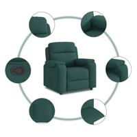 Fauteuil verstelbaar stof donkergroen - thumbnail