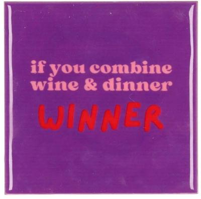 Tegeltje Winner 10x10x1cm