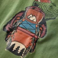 Kindershirt met lange mouwen berenprint 104 lichtkakikleurig - thumbnail