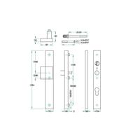 Knop/kruk paar PRIO rechth. SKG*** rvs mat blind/PC72 LS - thumbnail