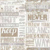 Noordwand behang friends & coffee words and letters metallic en beige - thumbnail