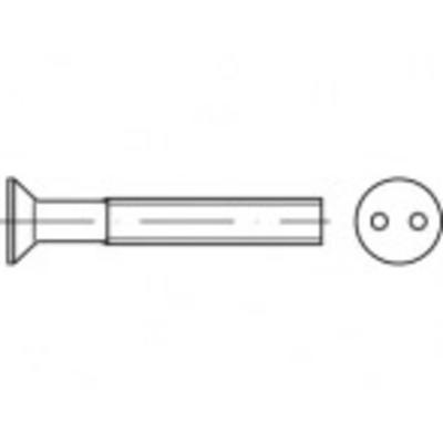 TOOLCRAFT TO-5379954 Veiligheidsschroeven M3 8 mm Tweegats 88112 RVS A2 100 stuk(s)