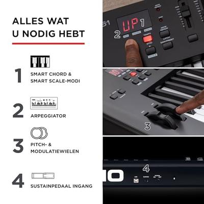 M-AUDIO Oxygen 61 (MKV) MIDI toetsenbord 61 toetsen USB Zwart