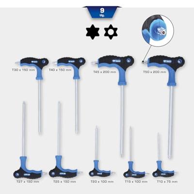 Brilliant Tools BT041200 Haakse schroevendraaierset T 10, T 15, T 20, T 25, T 27, T 30, T 40, T 45, T 50 9-delig - thumbnail