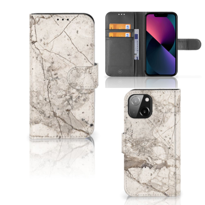 iPhone 13 Mini | Bookcase | Marmer Beige