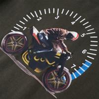 Kindershirt met lange mouwen motorprint 128 kakikleurig - thumbnail