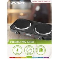 Mesko Home MS 6509 kookplaat Zwart Aanrecht Gesealde plaat 2 zone(s) - thumbnail