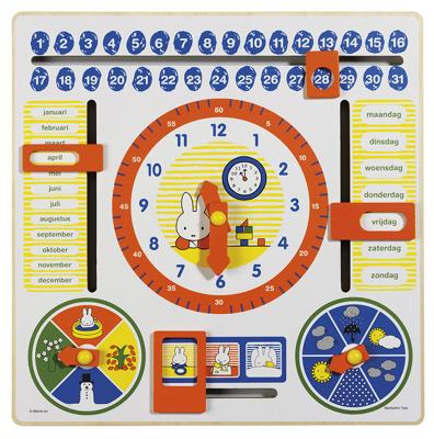 Nijntje Houten Kalenderklok 30 cm