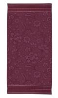 Pip Studio Pip Studio Jasmin Jacquard douchelaken Donkerroze 70x140 cm - thumbnail